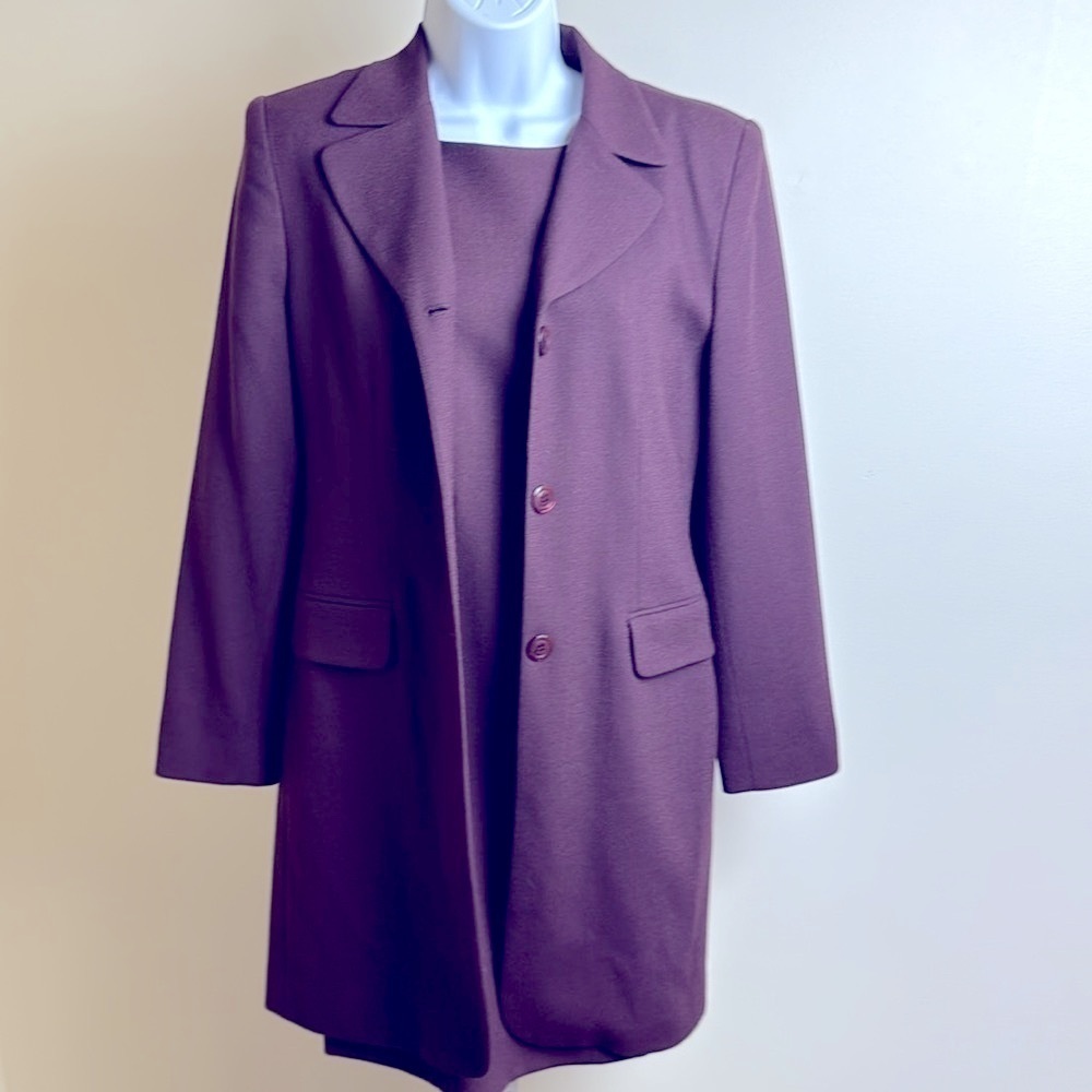 Ice Cube by Michael Burgundy Wool Blazer Dress Jacket Size 6